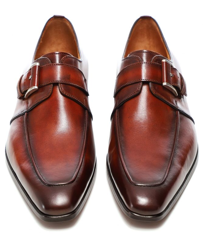 Magnanni Leather Monk Shoes