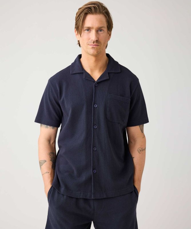 Knowledge Cotton Box Fit Short Sleeve Shirt