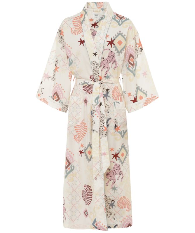 Chelsea Peers Bohemian Leopard Print Kimono Robe