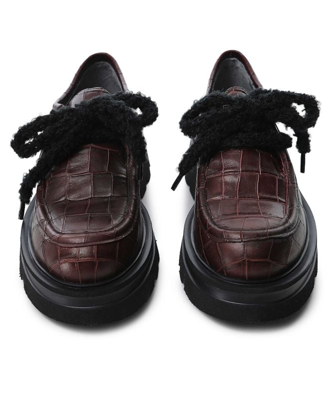 Patrizia Bonfanti Ingy Croc Laced Shoes
