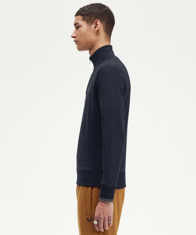 Fred Perry Navy Half-Zip Sweatshirt