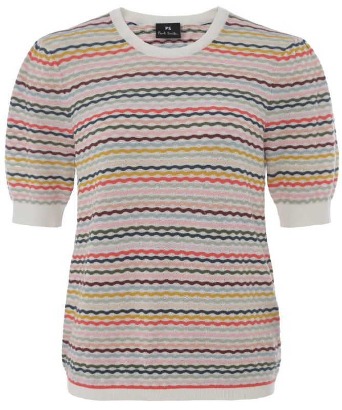 Paul Smith Wavy Stripe Short-Sleeve Top