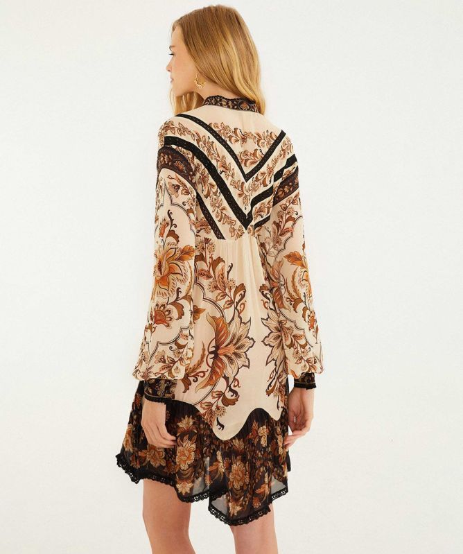 FARM Rio Majestic Garden Lace Mini Dress