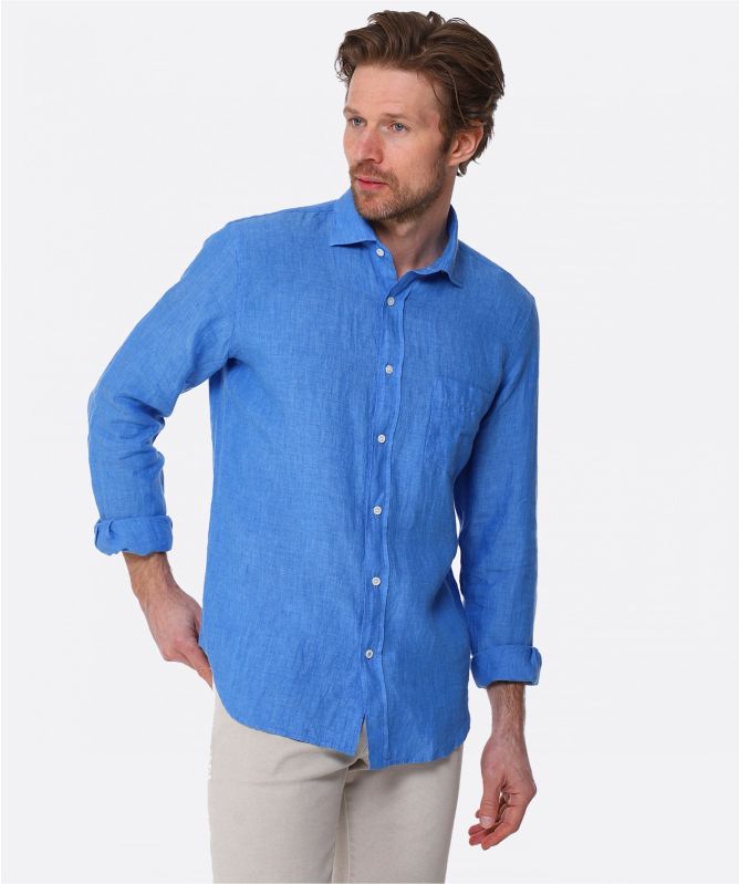Hartford Linen Fil-a-Fil Paul Shirt