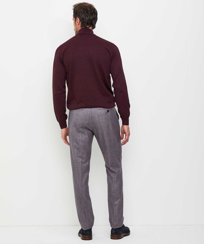 Berwich Slim Fit POW Check Trousers