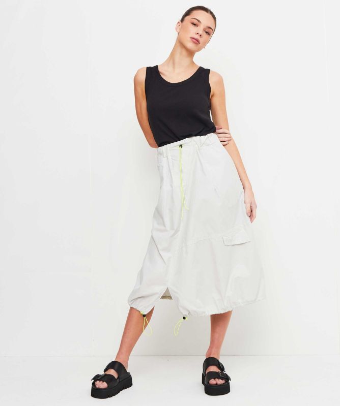 Lurdes Bergada Flared Drawstring Midi Skirt