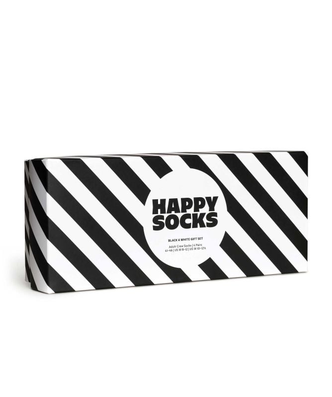 Happy Socks Classic Black & White Socks 4 Pack