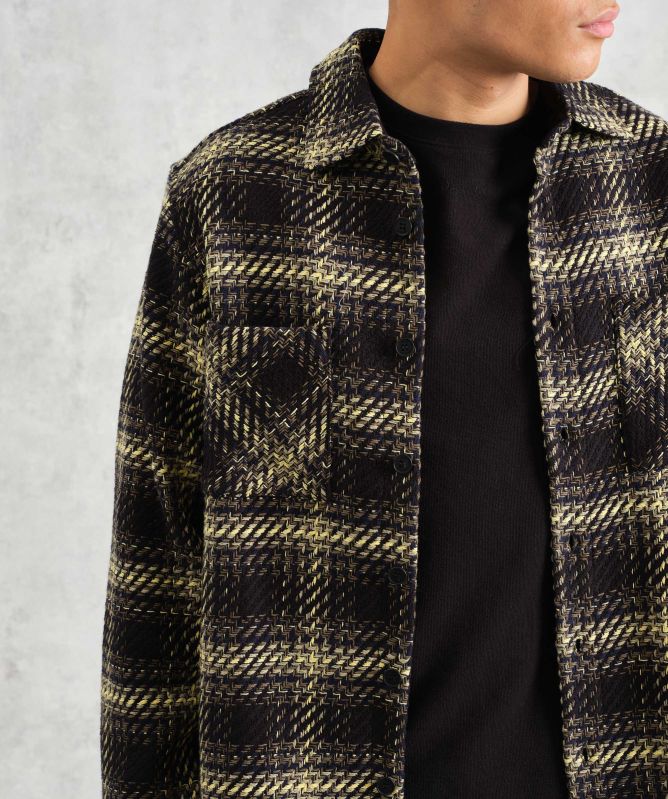 Wax London Check Whiting Overshirt