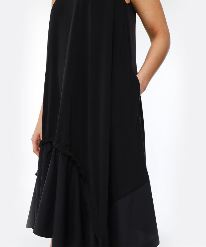 NU London Asymmetric Sleeveless Midi Dress