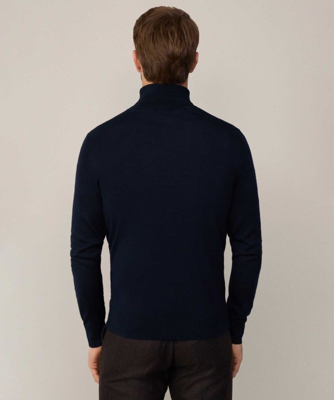 Hackett Merino Silk Roll Neck Jumper