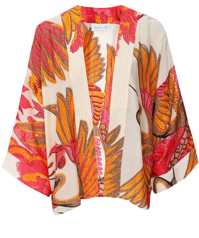 One Hundred Stars Crane Ecru Kimono