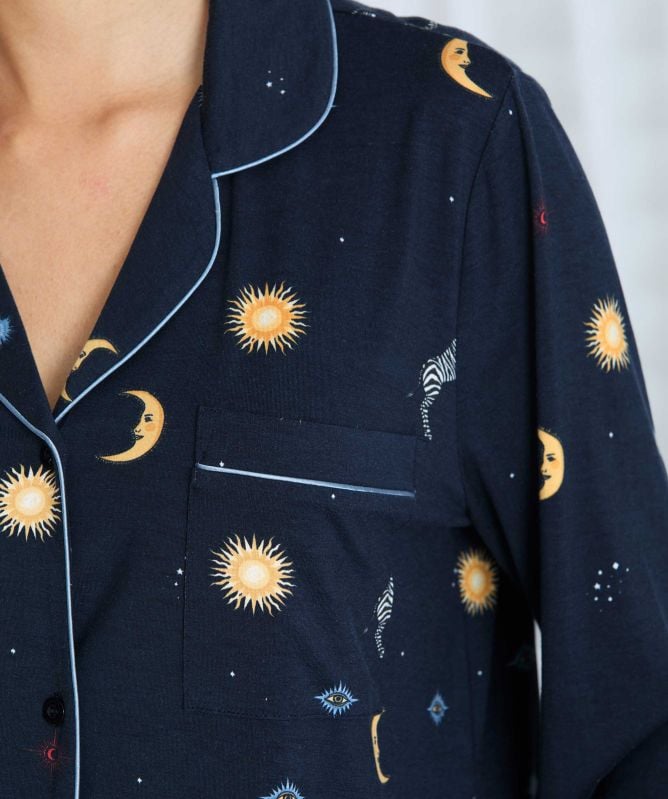 Chelsea Peers Celestial Zebra Long Pyjamas