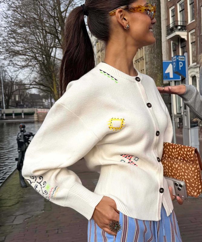 Never Fully Dressed Neon Embroidered Darcy Cardigan