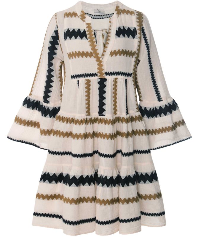 Devotion Twins Ella Cotton Blend Tiered Mini Dress