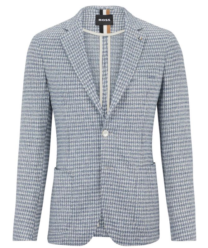 BOSS Slim Fit Linen C-Hanry Jacket