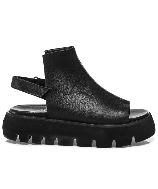 Lofina Leather Slingback Flatform Sandals