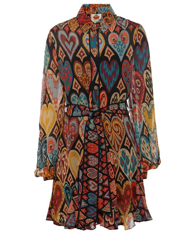 knee length dresses for ladies Monochrome Ikat Mini Wrap Dress  World of Sisa