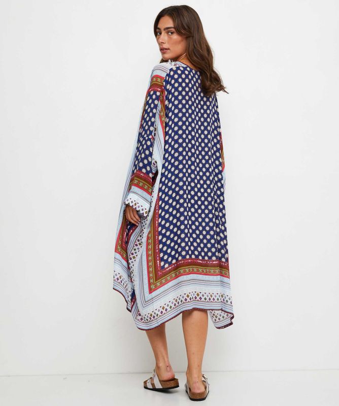 One Hundred Stars Moorish Indigo Grande Kimono