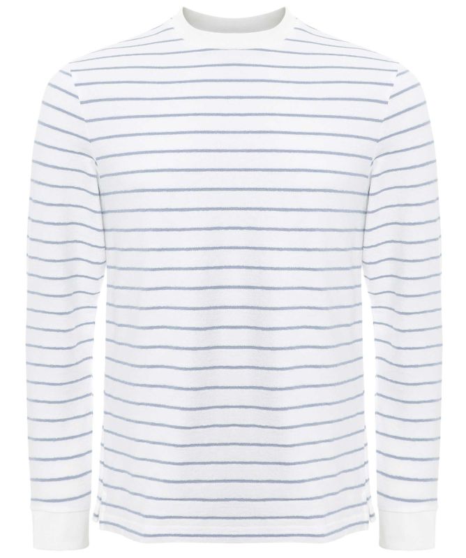 unfeigned Long Sleeve Terry Striped T-Shirt