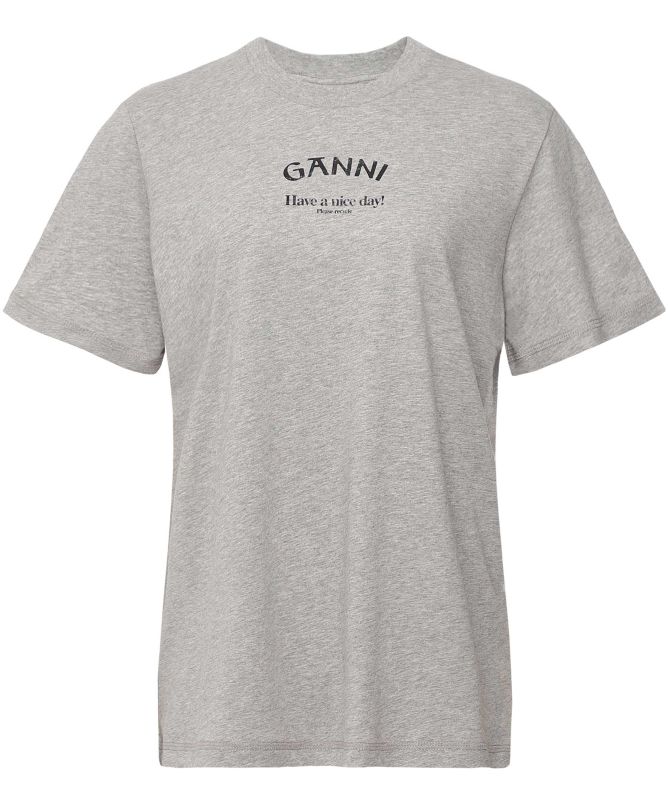 GANNI Relaxed Organic Cotton Logo T-Shirt