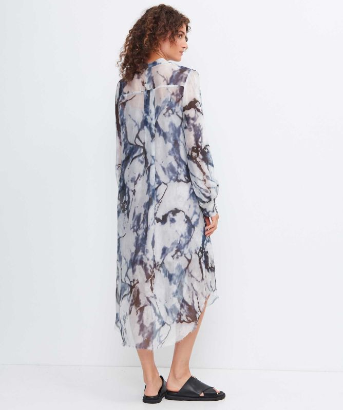 Sanctamuerte S46 Long Marbled Sheer Shirt