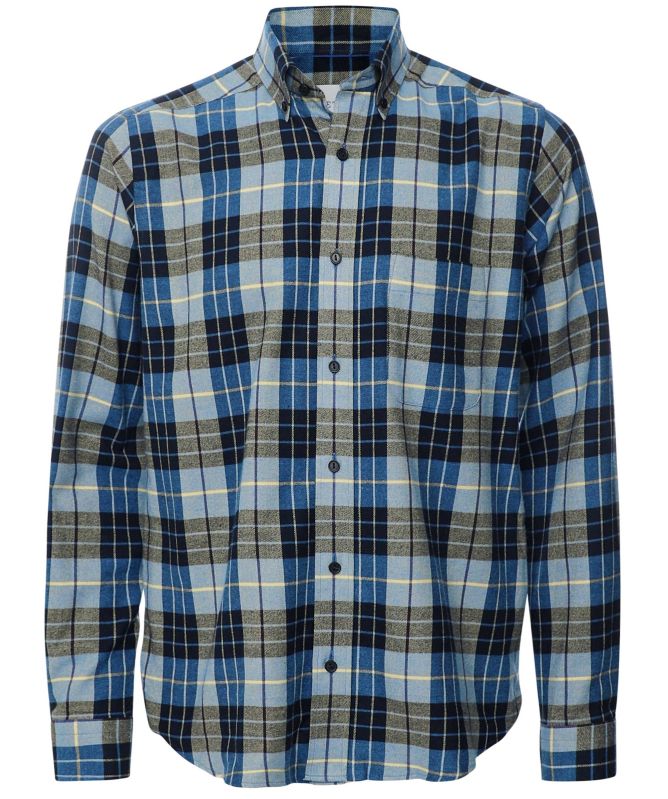 Eton Contemporary Fit Plaid Flannel Shirt