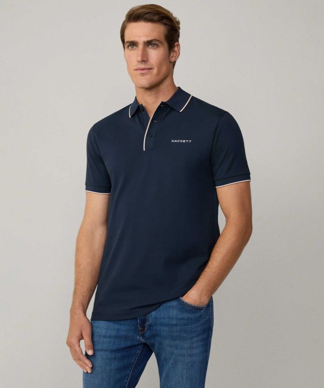 Hackett Classic Fit Tipped Polo Shirt