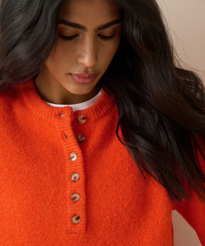 Nobody's Child Relaxed Fit Henley Sweater