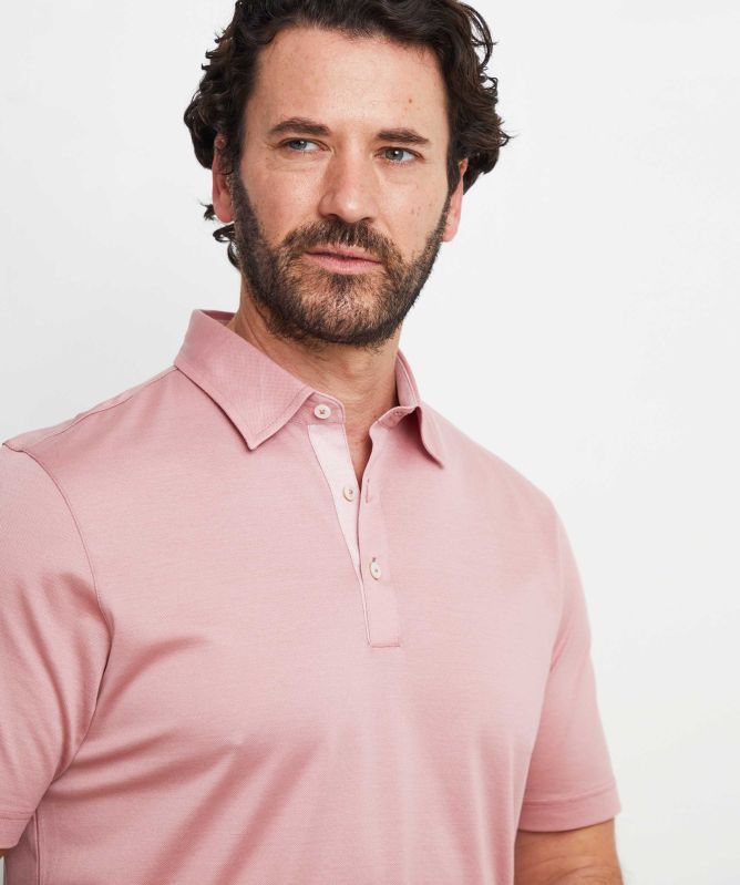 Gran Sasso Contrast Trim Pique Polo Shirt