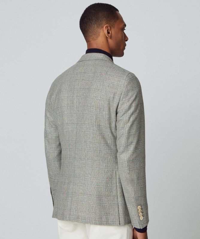 Hackett Silk Wool Check Jacket