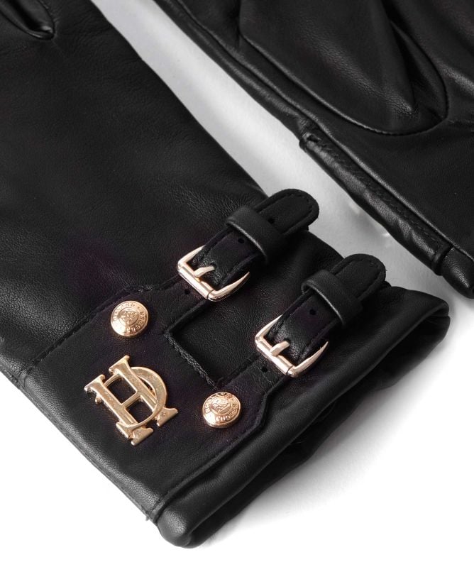 Holland Cooper Monogram Leather Gloves