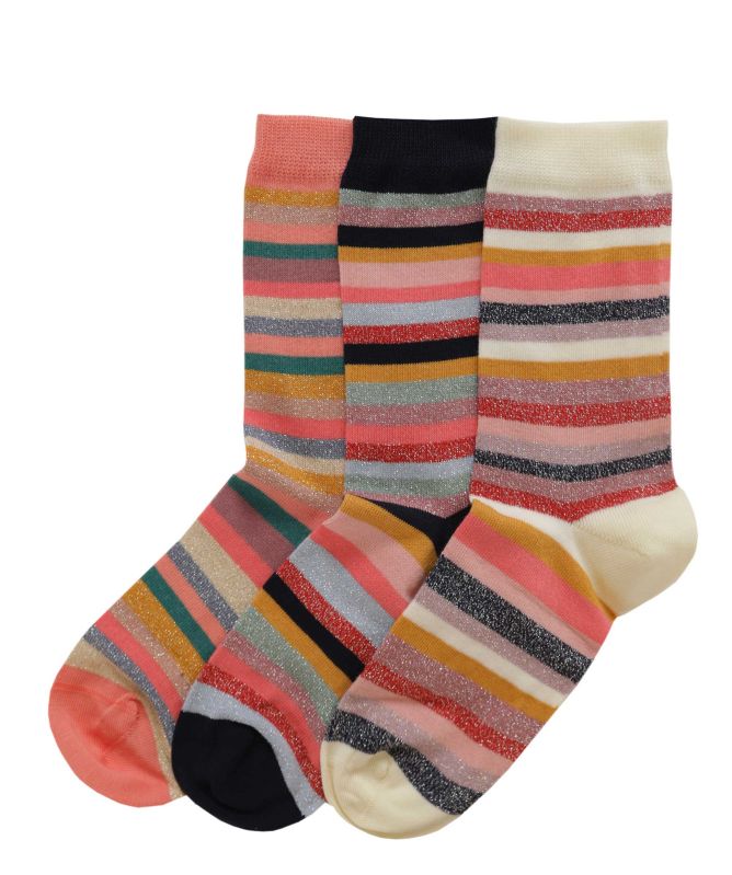 Paul Smith Glitter Stripe Socks Three Pack