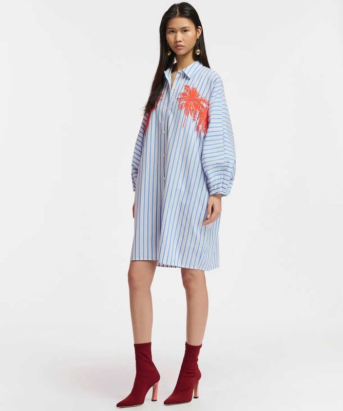 Essentiel Antwerp Frilled Mini Shirt Dress