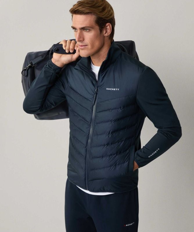Hackett Quilted Zip Sweatshirt