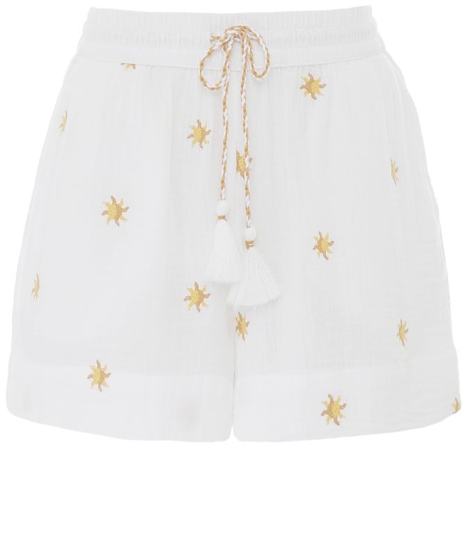 Chelsea Peers Embroidered Sunburst Shorts