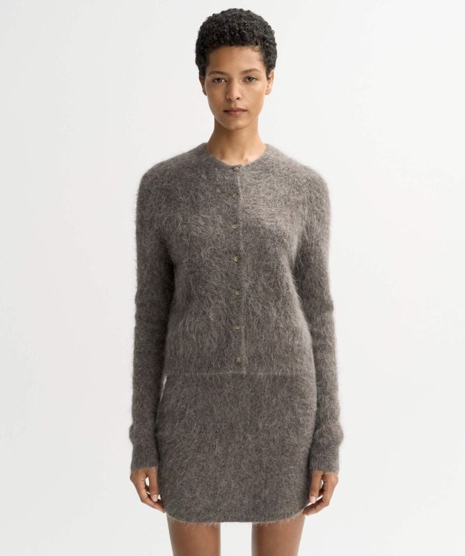 Soft Goat Alpaca Knit Cardigan