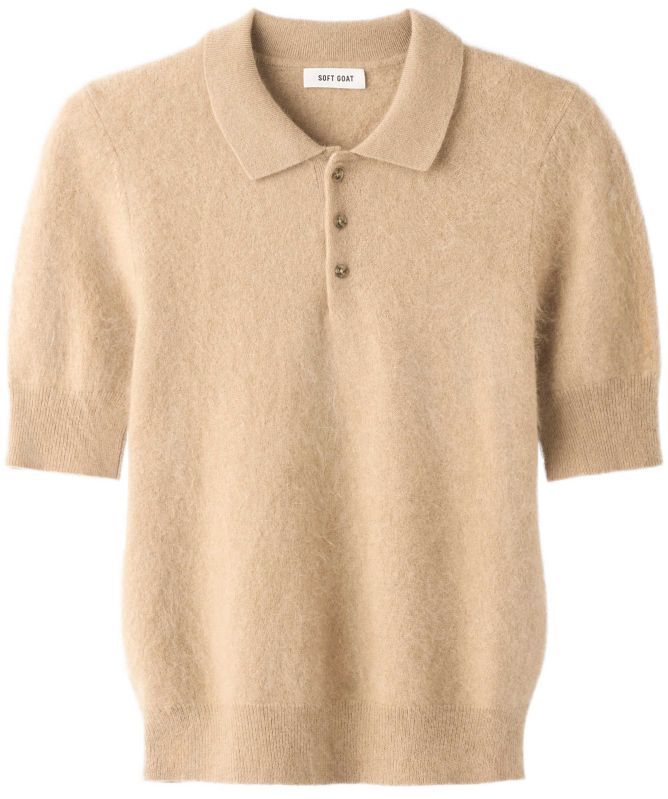 Soft Goat Brushed Pique Polo Sweater