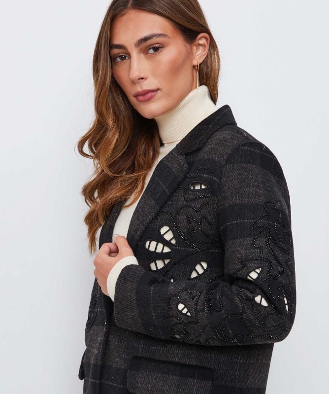 Me369 Kinsley Embroidered Wool Jacket