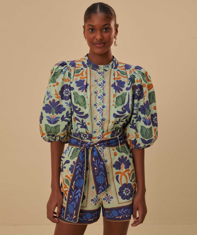 FARM Rio Ocean Tapestry Romper