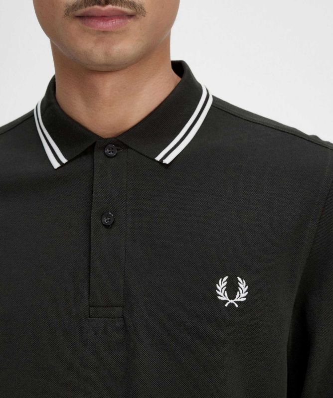 Fred Perry Long Sleeve Twin Tipped Polo Shirt