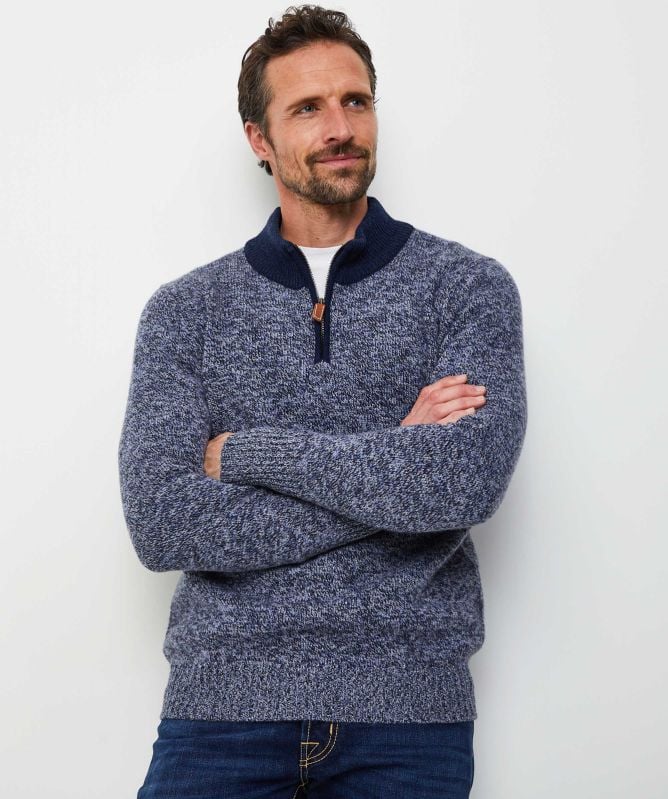 Jules B Lambswool Contrast Neck Jumper