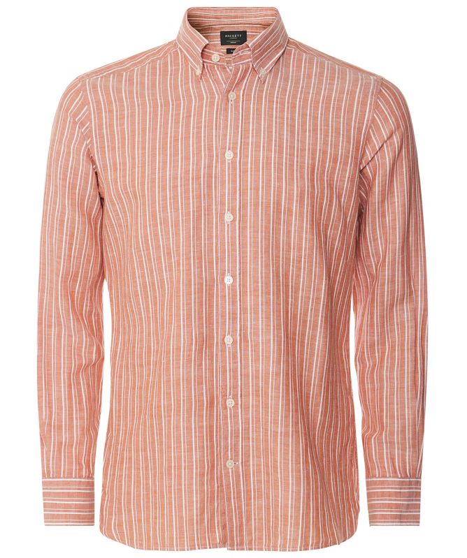 Hackett Slim Fit Linen Striped Shirt