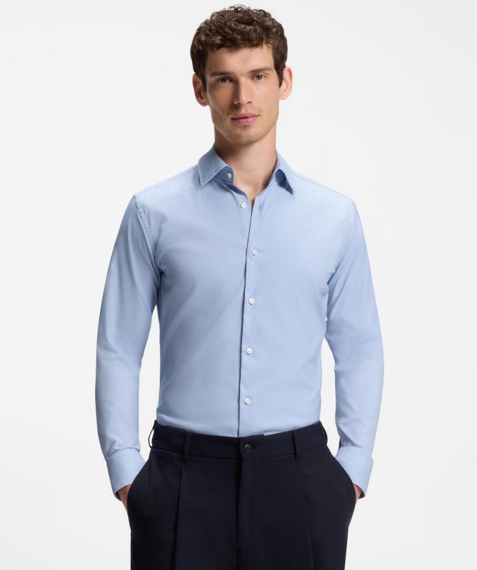 BOSS Slim-Fit Performance-Stretch Twill Shirt