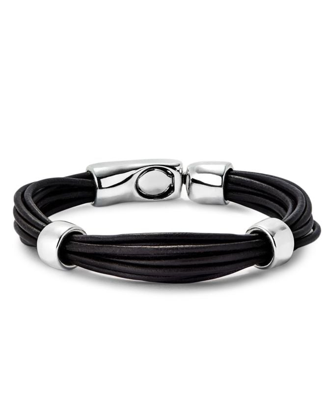 UNOde50 Multi Strand Leather Clasp Bracelet