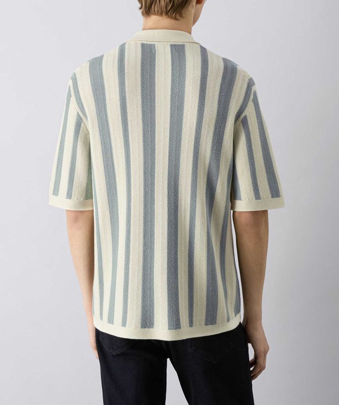 Oliver Sweeney Liffey Retro Stripe Knitted Shirt