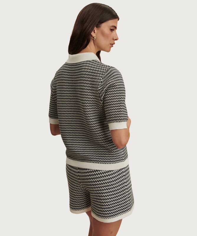 Varley Gaelle Polo Knit Top