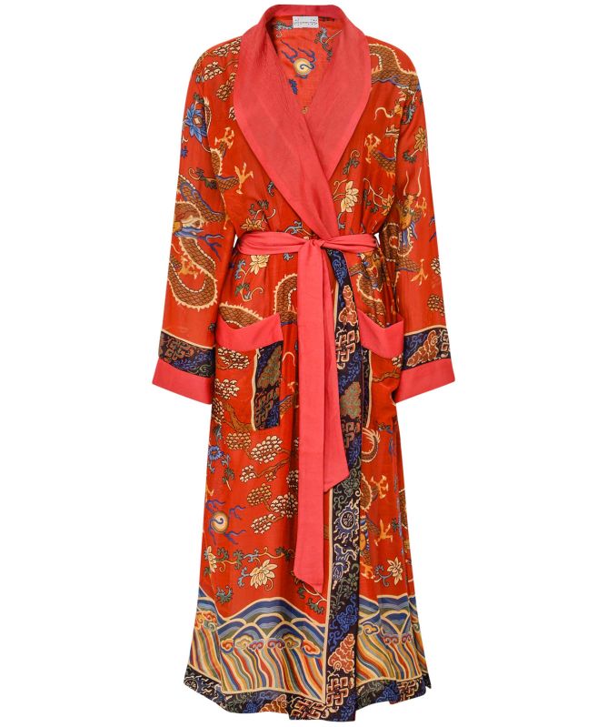 One Hundred Stars Dragon Rust Gown