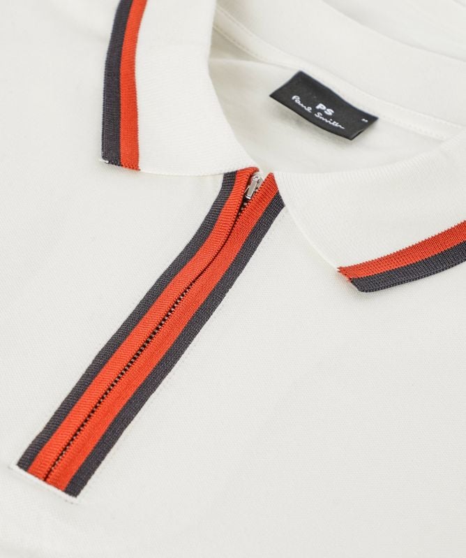 Paul Smith Tipped Zipper Neck Polo Shirt
