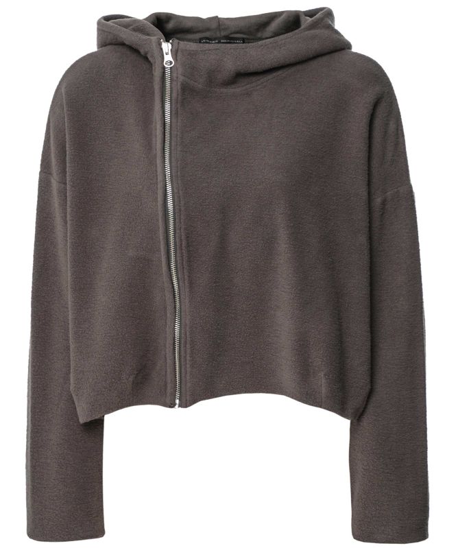 Lurdes Bergada Soft Cropped Zipper Hoodie