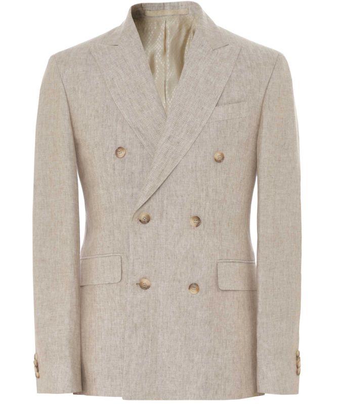 Sand Star Double-Breasted Jacket